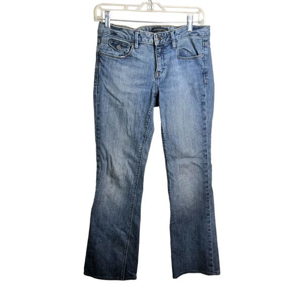 Vintage Women's Banana Republic Boot Cut Blue Denim Jeans, Size 4R - Picture 1 of 8